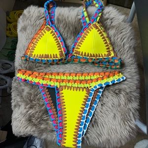 Handmade tropical reversible bikini